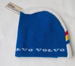 Tradera Reklamprylar<Volvo blå och vit mössa med text. Nyskick Retro Vintage Scandinavian Design