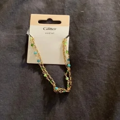 Tradera Fotlänkar<Vristlänk från glitter med etiketten kvar