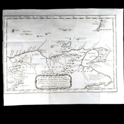 Tradera Västindien: CARACAS, TRINIDAD & TOBAGO, GRENADA mm. Kopparstucken karta, 1754> Antik Litteratur