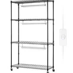 Tradera Krukor & Odlingssystem<Växtställ med Växtbelysning – 4 Hyllor, 90W LED-lampor, 150 cm Högt