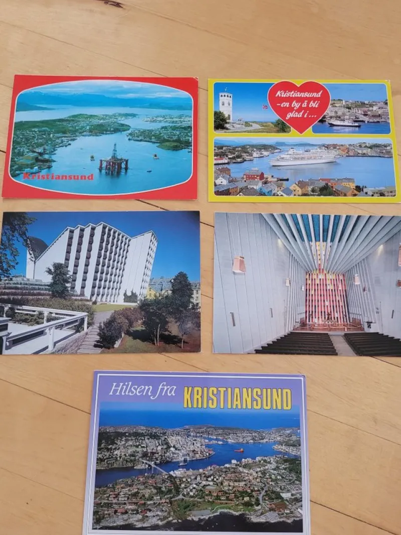 Tradera Nordiska Länder<Vykort från Kristiansund, Norge 80-talet