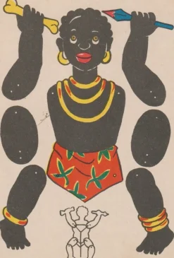 Tradera Vykort Klippdockekort Afrikansk Figur Obeg^ Övrigt