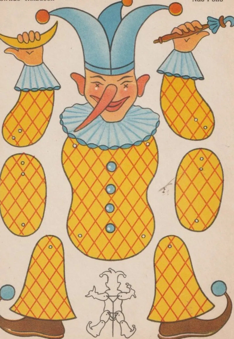 Tradera Övrigt<Vykort Klippdockkort Cirkus Reibusch Näs-Pelle Obeg