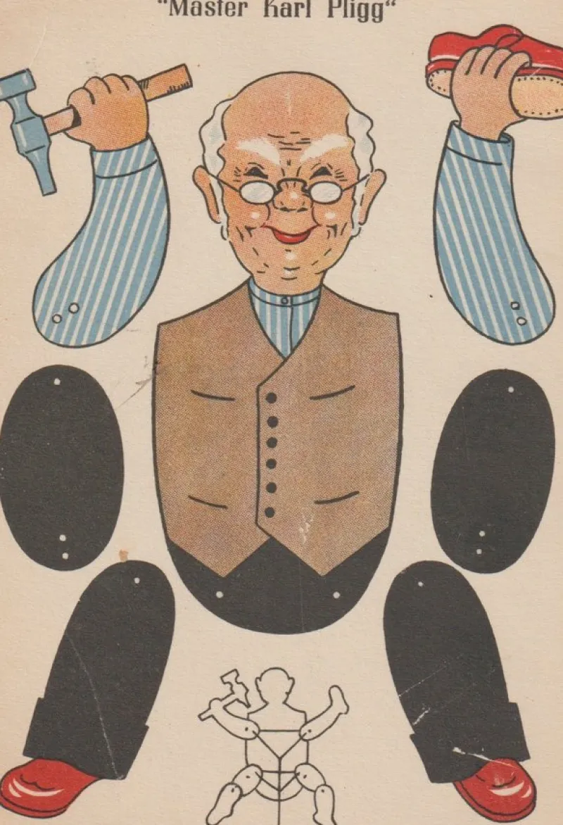 Tradera Övrigt<Vykort Klippdockkort Cirkus Reibusch