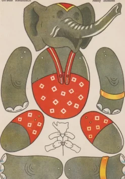 Tradera Övrigt<Vykort Klippdockkort Cirkus Reibusch Nelly Snabel Obeg