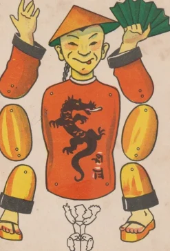 Tradera Övrigt<Vykort Klippdockkort Kina Man Obeg