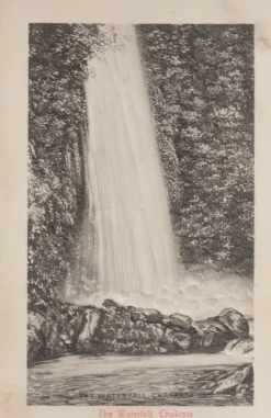 Tradera Världen Utom Norden<VykortThe Waterfall, Chakrata relieff Indien Obeg