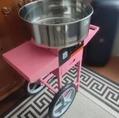 Tradera 1050W elektrisk sockervaddsmaskin med vagn för olika fester, lätt att använda> Barnkalas