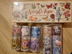 Tradera WASHI-TEJP PAKET med 20 rullar & 12 st RULLAR STICKERS/KLISTERMÄRKEN- NYTT!^ Scrapbooking