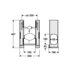 Tradera WC-/bidéfixtur för golvinfästning.> Vvs