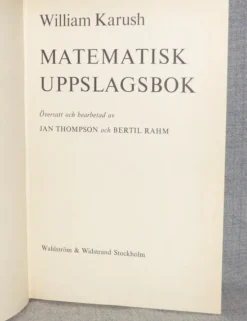 Tradera William Karush - Matematisk uppslagsbok. Illustrerad> Naturvetenskap