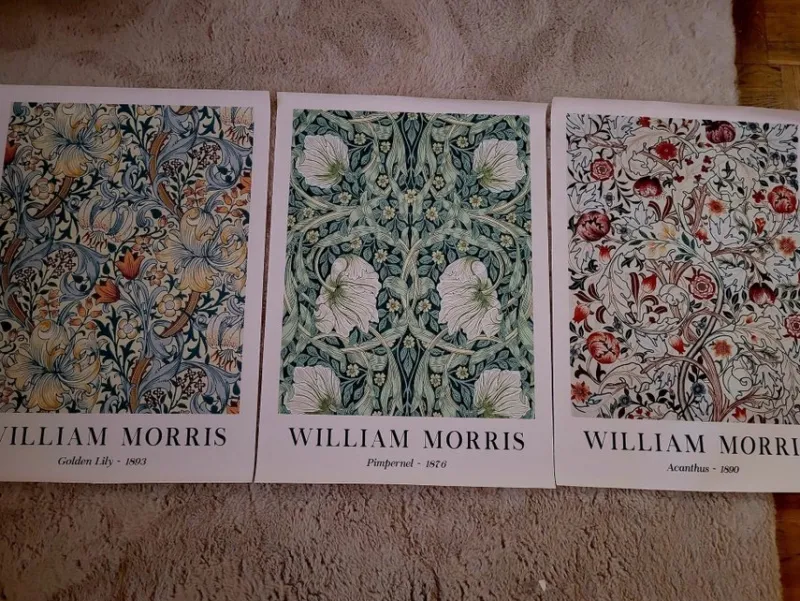 Tradera William Morris Poster set / Affisch Set med 3 st, 70 X 50 cm i fint skick.^ Posters