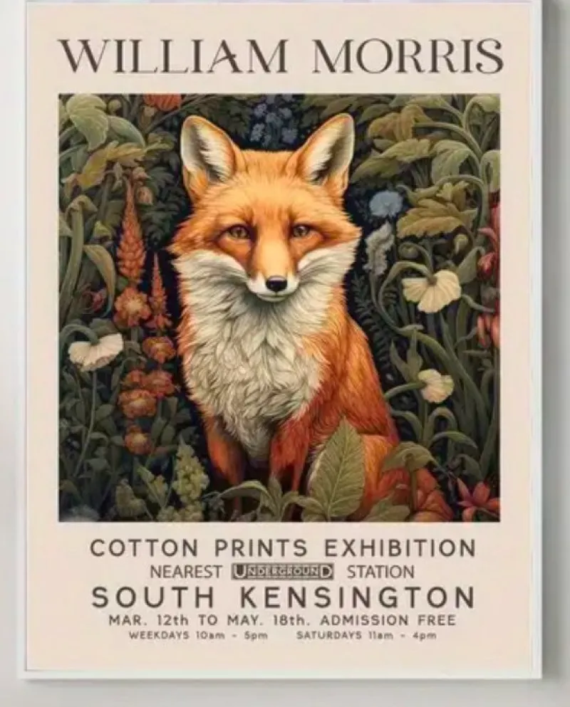 Tradera William Morris, Tavla, Poster, Affisch, Räv, Nyvara, 75 kr^ Posters