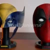 Tradera Wolverine + Deadpool Mask with stand - cosplay> Utklädnad & Rollek