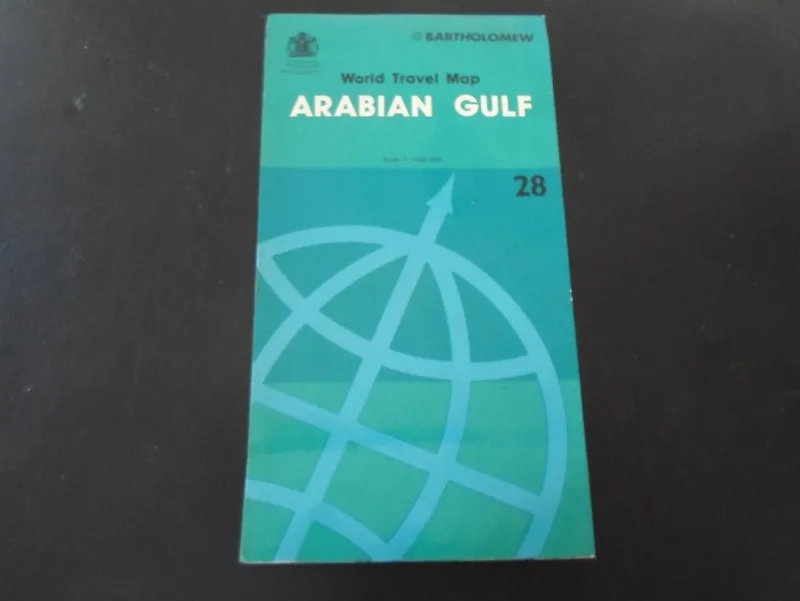 Tradera World Travel Map Arabian Gulf tryckt 1970 mkt bra skick> Grafik, Kartor & Tryck
