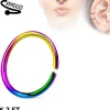 Tradera Piercings<2x10 mm rainbowpläterad Piercingring i 316L Kirurgiskt stål 1,6 mm
