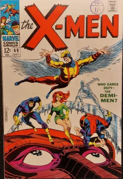 Tradera X-Men #49 (1968) - 1st Lorna Dane - Jim Steranko cover> Amerikanska Serier