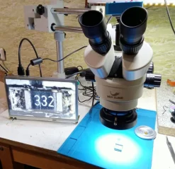 Tradera 3,5X-180X 38MP 144-LED dubbelbom zoom parfokal trinokulärt stereomikroskop^ Mikroskop