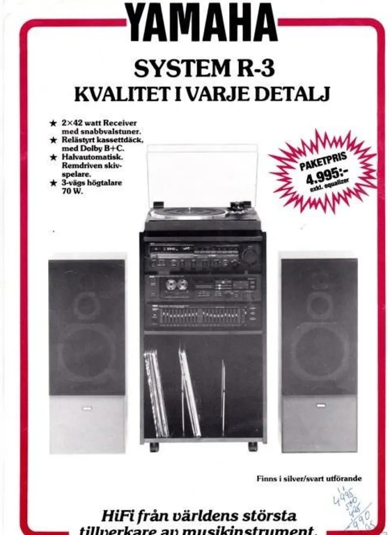 Tradera Technica & Nautica<Yamaha kasettdäck R-3. Broschyr.