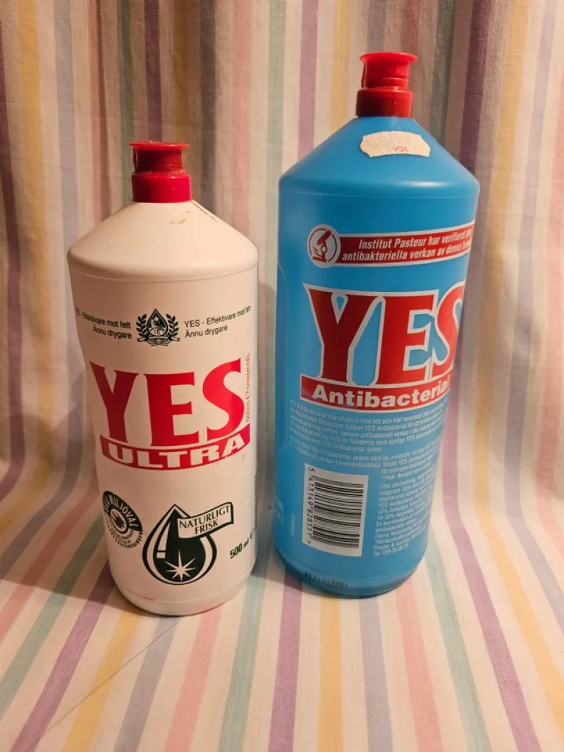 Tradera Varuförpackningar<YES Ultra & YES Antibacter diskmedel ICA