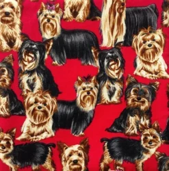 Tradera Yorkshireterrier, hundar. Grytlappar. Handgjorda, stora. Designtyg. Bra kvalitet^ Inredning & Hushåll