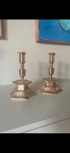 Tradera Ystad Metall ljusstakar> Tenn & Mässing